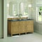 James Martin Vanities 60'' Double Vanity, Light Natural Oak w/ 3 CM Parisien Bleu Quartz Top 424-V60D-LNO-3PBL - alternate 2